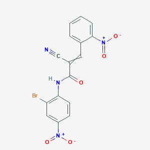 N-(2-bromo-4-nitrophenyl)-2-cyano-3-(2-nitrophenyl)prop-2-enamide