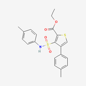 Ethyl 4-(4-methylphenyl)-3-[(4-methylphenyl)sulfamoyl]thiophene-2-carboxylate