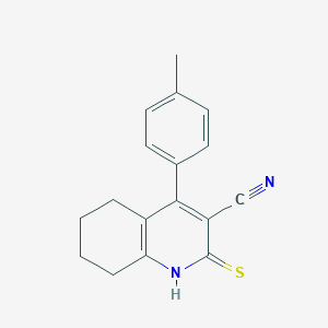 molecular formula C17H16N2S B242261 2-Thioxo-4-P-tolyl-1,2,5,6,7,8-hexahydro-quinoline-3-carbonitrile 