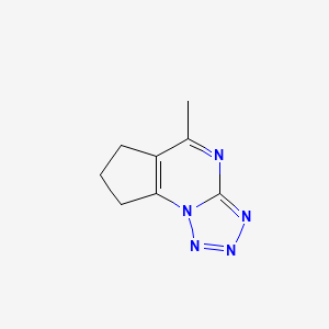 molecular formula C8H9N5 B2422611 5-methyl-7,8-dihydro-6H-cyclopenta[e][1,2,3,4]tetraazolo[1,5-a]pyrimidine CAS No. 860651-02-1