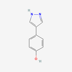 molecular formula C9H8N2O B2422613 4-(1H-pyrazol-4-yl)phenol CAS No. 191980-64-0