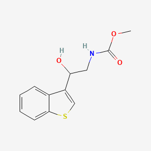 molecular formula C12H13NO3S B2422616 甲基（2-（苯并[b]噻吩-3-基）-2-羟乙基）氨基甲酸酯 CAS No. 2097882-81-8