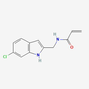 molecular formula C12H11ClN2O B2422621 N-[(6-Chloro-1H-indol-2-yl)methyl]prop-2-enamide CAS No. 2411253-31-9