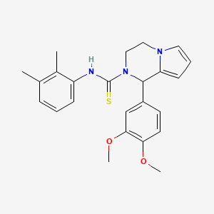 molecular formula C24H27N3O2S B2422628 1-(3,4-dimethoxyphenyl)-N-(2,3-dimethylphenyl)-3,4-dihydropyrrolo[1,2-a]pyrazine-2(1H)-carbothioamide CAS No. 393833-35-7