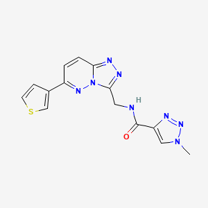 molecular formula C14H12N8OS B2422631 1-methyl-N-((6-(thiophen-3-yl)-[1,2,4]triazolo[4,3-b]pyridazin-3-yl)methyl)-1H-1,2,3-triazole-4-carboxamide CAS No. 1904220-27-4