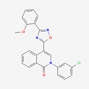 molecular formula C24H16ClN3O3 B2422643 2-(3-氯苯基)-4-[3-(2-甲氧基苯基)-1,2,4-噁二唑-5-基]异喹啉-1(2H)-酮 CAS No. 1326926-16-2