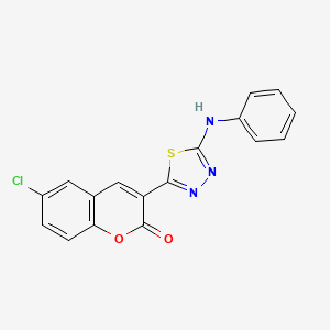 molecular formula C17H10ClN3O2S B2422646 6-cloro-3-(5-(fenilamino)-1,3,4-tiadiazol-2-il)-2H-cromeno-2-ona CAS No. 314048-26-5