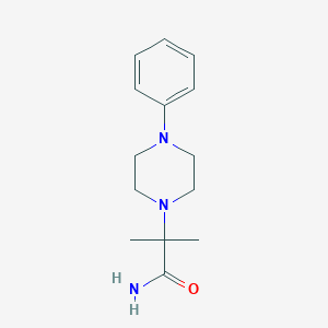 molecular formula C14H21N3O B2422653 2-Methyl-2-(4-phenylpiperazin-1-yl)propanamide CAS No. 338417-97-3