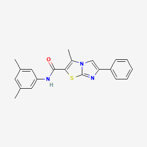 molecular formula C21H19N3OS B2422661 N-(3,5-dimethylphenyl)-3-methyl-6-phenylimidazo[2,1-b][1,3]thiazole-2-carboxamide CAS No. 879918-49-7