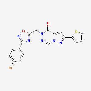 molecular formula C18H11BrN6O2S B2422676 Ethyl 1-({5-[(2-chlorobenzoyl)amino]-2-piperazin-1-ylpyridin-3-yl}carbonyl)piperidine-4-carboxylate CAS No. 1251568-70-3