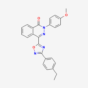 molecular formula C25H20N4O3 B2422683 4-[3-(4-乙基苯基)-1,2,4-恶二唑-5-基]-2-(4-甲氧基苯基)酞嗪-1(2H)-酮 CAS No. 1291844-52-4