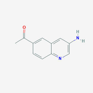 molecular formula C11H10N2O B2422690 1-(3-Aminoquinolin-6-yl)ethanone CAS No. 1934626-74-0
