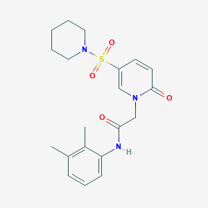 molecular formula C20H25N3O4S B2422693 N-(2,3-二甲苯基)-2-[2-氧代-5-(哌啶-1-磺酰基)吡啶-1(2H)-基]乙酰胺 CAS No. 1251557-32-0