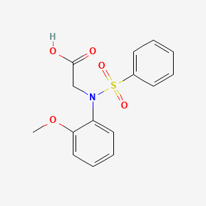 molecular formula C15H15NO5S B2422723 N-(2-methoxyphenyl)-N-(phenylsulfonyl)glycine CAS No. 418807-04-2