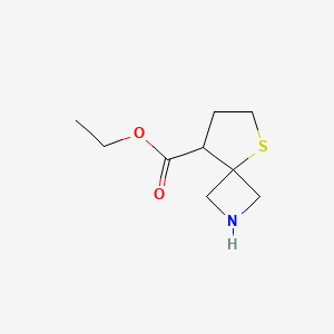 molecular formula C9H15NO2S B2422782 Ethyl 5-thia-2-azaspiro[3.4]octane-8-carboxylate CAS No. 2287273-72-5