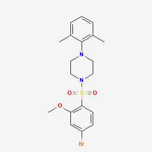 molecular formula C19H23BrN2O3S B2422784 1-(4-Bromo-2-methoxyphenyl)sulfonyl-4-(2,6-dimethylphenyl)piperazine CAS No. 2380009-19-6