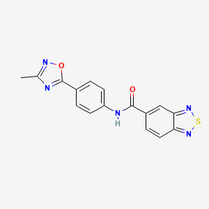 molecular formula C16H11N5O2S B2422785 N-[4-(3-メチル-1,2,4-オキサジアゾール-5-イル)フェニル]-2,1,3-ベンゾチアジアゾール-5-カルボキサミド CAS No. 1226434-37-2