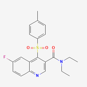 molecular formula C21H21FN2O3S B2422786 N,N-diethyl-6-fluoro-4-tosylquinoline-3-carboxamide CAS No. 1111032-61-1