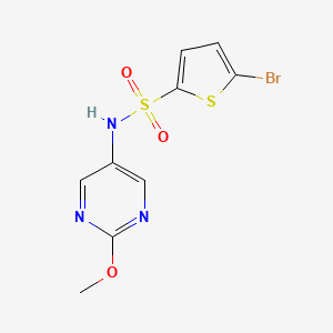 molecular formula C9H8BrN3O3S2 B2422789 5-bromo-N-(2-methoxypyrimidin-5-yl)thiophene-2-sulfonamide CAS No. 2310038-16-3