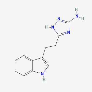 molecular formula C12H14N6O3 B2422791 5-[2-(1H-indol-3-yl)ethyl]-1H-1,2,4-triazol-3-amine CAS No. 1245570-09-5