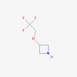 molecular formula C5H8F3NO B2422798 3-(2,2,2-Trifluoroethoxy)azetidine CAS No. 1332886-59-5; 1333106-09-4