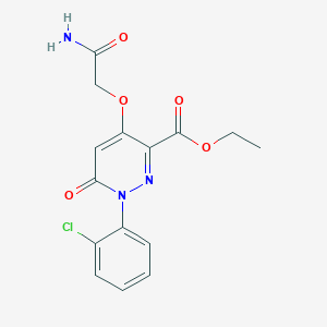 ethyl 4-(carbamoylmethoxy)-1-(2-chlorophenyl)-6-oxo-1,6-dihydropyridazine-3-carboxylate