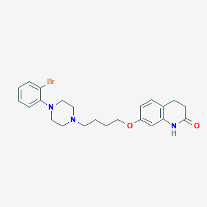molecular formula C23H28BrN3O2 B024228 7-[4-[4-(2-溴苯基)哌嗪-1-基]丁氧基]-3,4-二氢-1H-喹啉-2-酮 CAS No. 203395-84-0