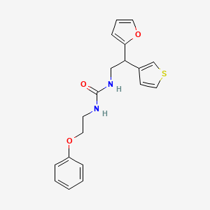 molecular formula C19H20N2O3S B2422800 3-[2-(Furan-2-yl)-2-(thiophen-3-yl)ethyl]-1-(2-phenoxyethyl)urea CAS No. 2097873-14-6