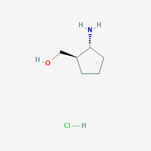molecular formula C6H14ClNO B2422801 trans-(2-Amino-cyclopentyl)-methanol hydrochloride CAS No. 2331212-02-1