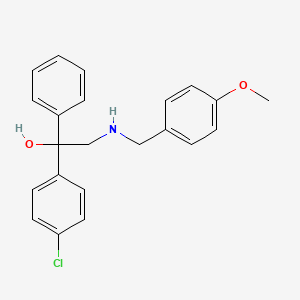 molecular formula C22H22ClNO2 B2422802 1-(4-Chlorophenyl)-2-[(4-methoxybenzyl)amino]-1-phenyl-1-ethanol CAS No. 306977-76-4