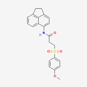N-(1,2-dihydroacenaphthylen-5-yl)-3-((4-methoxyphenyl)sulfonyl)propanamide