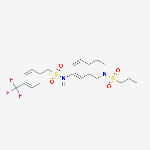 N-(2-(propylsulfonyl)-1,2,3,4-tetrahydroisoquinolin-7-yl)-1-(4-(trifluoromethyl)phenyl)methanesulfonamide