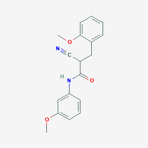 molecular formula C18H18N2O3 B2422833 2-cyano-3-(2-methoxyphenyl)-N-(3-methoxyphenyl)propanamide CAS No. 1260622-55-6