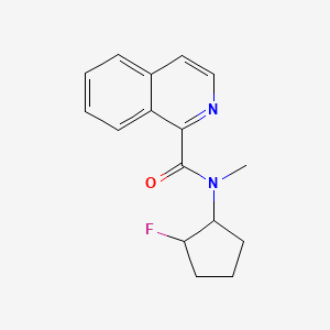 molecular formula C16H17FN2O B2422834 N-(2-fluorocyclopentyl)-N-methylisoquinoline-1-carboxamide CAS No. 2198987-82-3