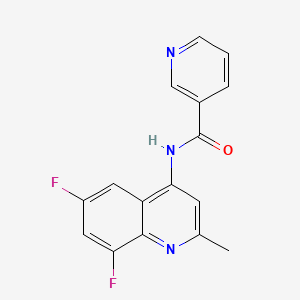 molecular formula C16H11F2N3O B2422841 N-(6,8-difluoro-2-methylquinolin-4-yl)pyridine-3-carboxamide CAS No. 1010908-14-1