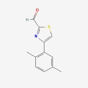 molecular formula C12H11NOS B2422842 4-(2,5-Dimethylphenyl)-1,3-thiazole-2-carbaldehyde CAS No. 383143-92-8