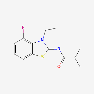 molecular formula C13H15FN2OS B2422852 (Z)-N-(3-ethyl-4-fluorobenzo[d]thiazol-2(3H)-ylidene)isobutyramide CAS No. 868375-44-4