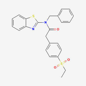 molecular formula C24H22N2O3S2 B2422869 N-(benzo[d]thiazol-2-yl)-N-benzyl-2-(4-(ethylsulfonyl)phenyl)acetamide CAS No. 941884-85-1