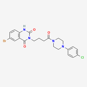6-bromo-3-(4-(4-(4-chlorophenyl)piperazin-1-yl)-4-oxobutyl)quinazoline-2,4(1H,3H)-dione