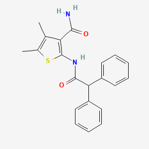 molecular formula C21H20N2O2S B2422873 2-(2,2-Diphenylacetamido)-4,5-dimethylthiophene-3-carboxamide CAS No. 433256-80-5