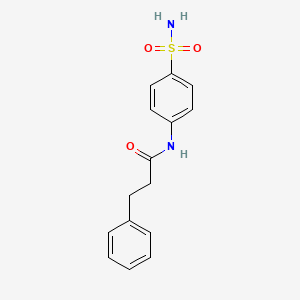 molecular formula C15H16N2O3S B2422875 3-phenyl-N-(4-sulfamoylphenyl)propanamide CAS No. 313382-31-9