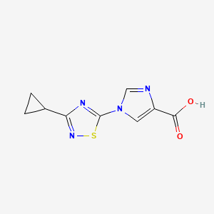 molecular formula C9H8N4O2S B2422879 1-(3-cyclopropyl-1,2,4-thiadiazol-5-yl)-1H-imidazole-4-carboxylic acid CAS No. 1476722-39-0