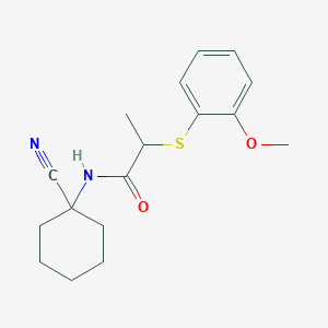 molecular formula C17H22N2O2S B2422895 N-(1-cyanocyclohexyl)-2-[(2-methoxyphenyl)sulfanyl]propanamide CAS No. 1252369-05-3