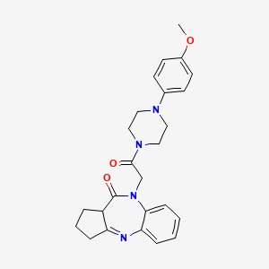 9-{2-[4-(4-methoxyphenyl)piperazin-1-yl]-2-oxoethyl}-2,3,9,10a-tetrahydrobenzo[b]cyclopenta[e][1,4]diazepin-10(1H)-one