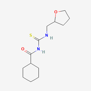 molecular formula C13H22N2O2S B2422941 N-(氧杂环己烷-2-基甲基氨基硫代甲酰基)环己烷甲酰胺 CAS No. 431055-02-6