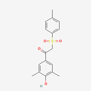 molecular formula C17H18O4S B2422966 1-(4-羟基-3,5-二甲苯基)-2-[(4-甲苯基)磺酰基]-1-乙酮 CAS No. 344280-00-8