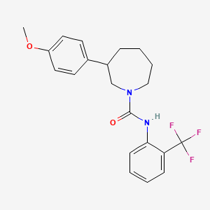 molecular formula C21H23F3N2O2 B2422970 3-(4-methoxyphenyl)-N-(2-(trifluoromethyl)phenyl)azepane-1-carboxamide CAS No. 1795360-56-3