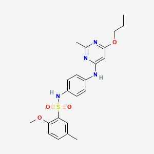 2-methoxy-5-methyl-N-(4-((2-methyl-6-propoxypyrimidin-4-yl)amino)phenyl)benzenesulfonamide