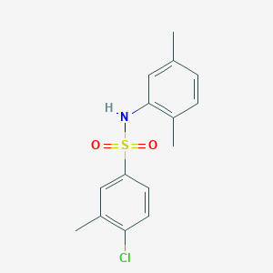 molecular formula C15H16ClNO2S B2423003 4-chloro-N-(2,5-dimethylphenyl)-3-methylbenzene-1-sulfonamide CAS No. 459182-12-8