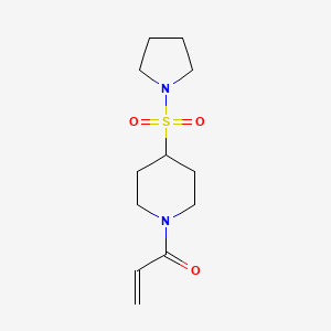 molecular formula C12H20N2O3S B2423019 1-[4-(Pyrrolidine-1-sulfonyl)piperidin-1-yl]prop-2-en-1-one CAS No. 2094343-19-6